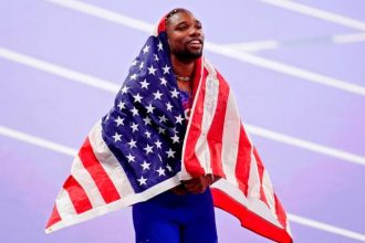 La reaction de la mere de Noah Lyles a la