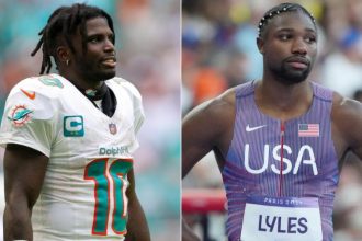 La reponse de Noah Lyles au defi de Tyreek Hill