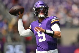 Statistiques de JJ McCarthy aujourdhui le QB des Vikings